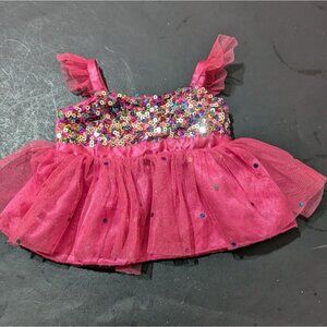Build-A-Bear Pink Sequin & Tulle Dress BABW